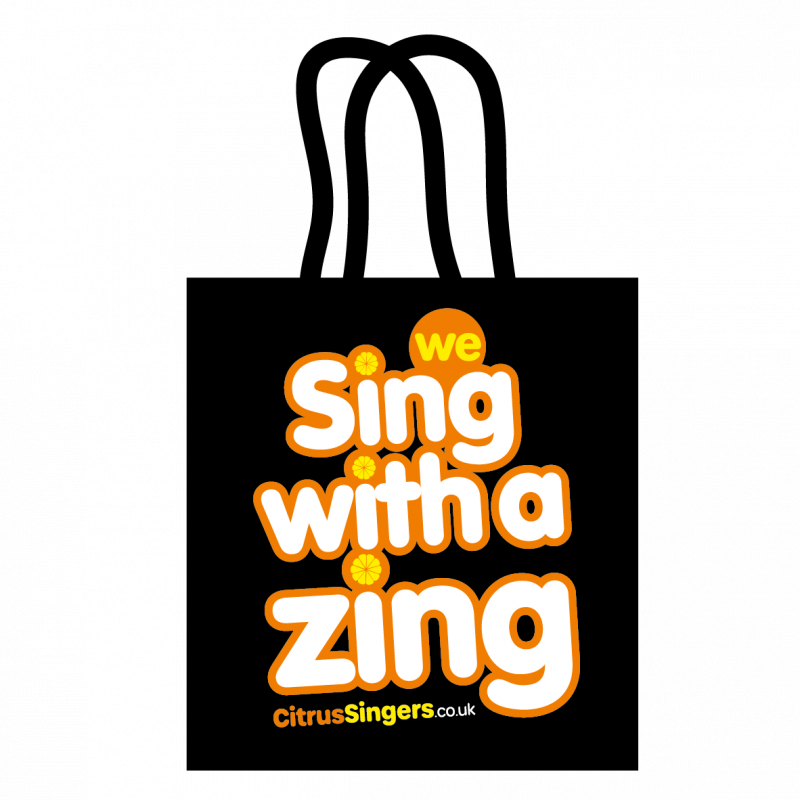 Citrus Singers - Sing With A Zing Tote Shopping Bag - Black - Image 2