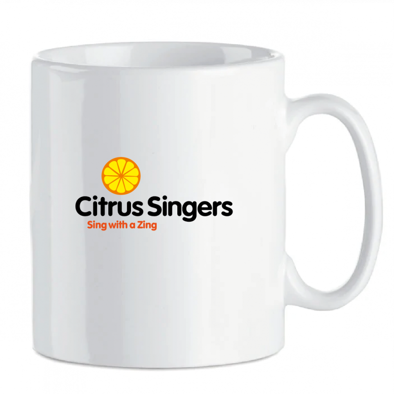 Citrus Singers Mug, Sing With A Zing - White