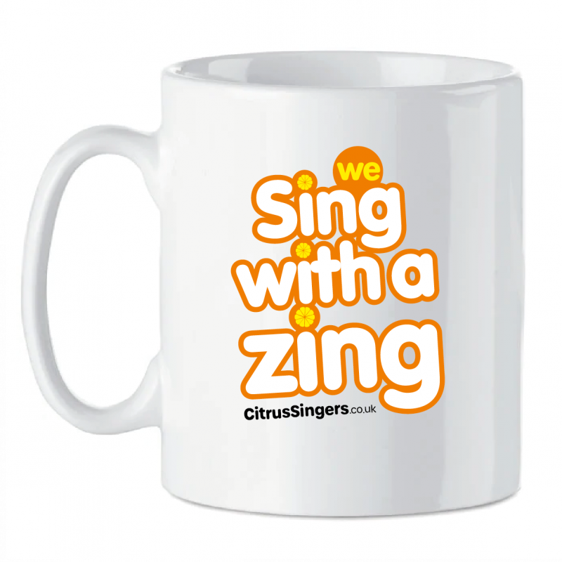 Citrus Singers Mug, Sing With A Zing - White - Image 2